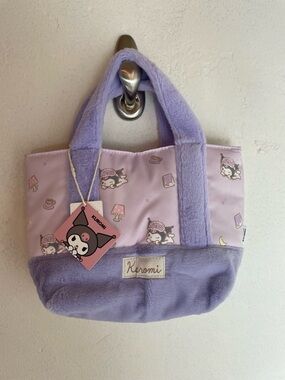 Sanrio Kuromi Lavender Plush Accent Tote Bag